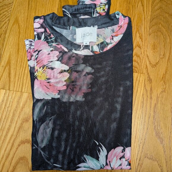 Johnny Was Jade Natalie Long Sleeve Mesh Tee Size XS in Juliette - Picture 6 of 10